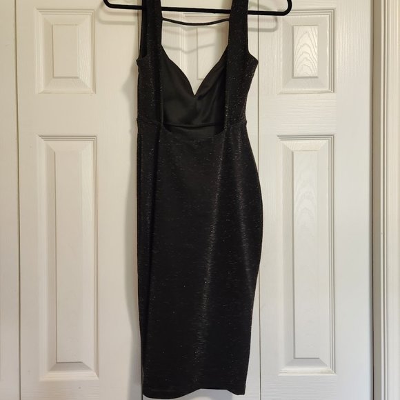 Sexy Evening Doll Black Shimmer Dress - Picture 4 of 11